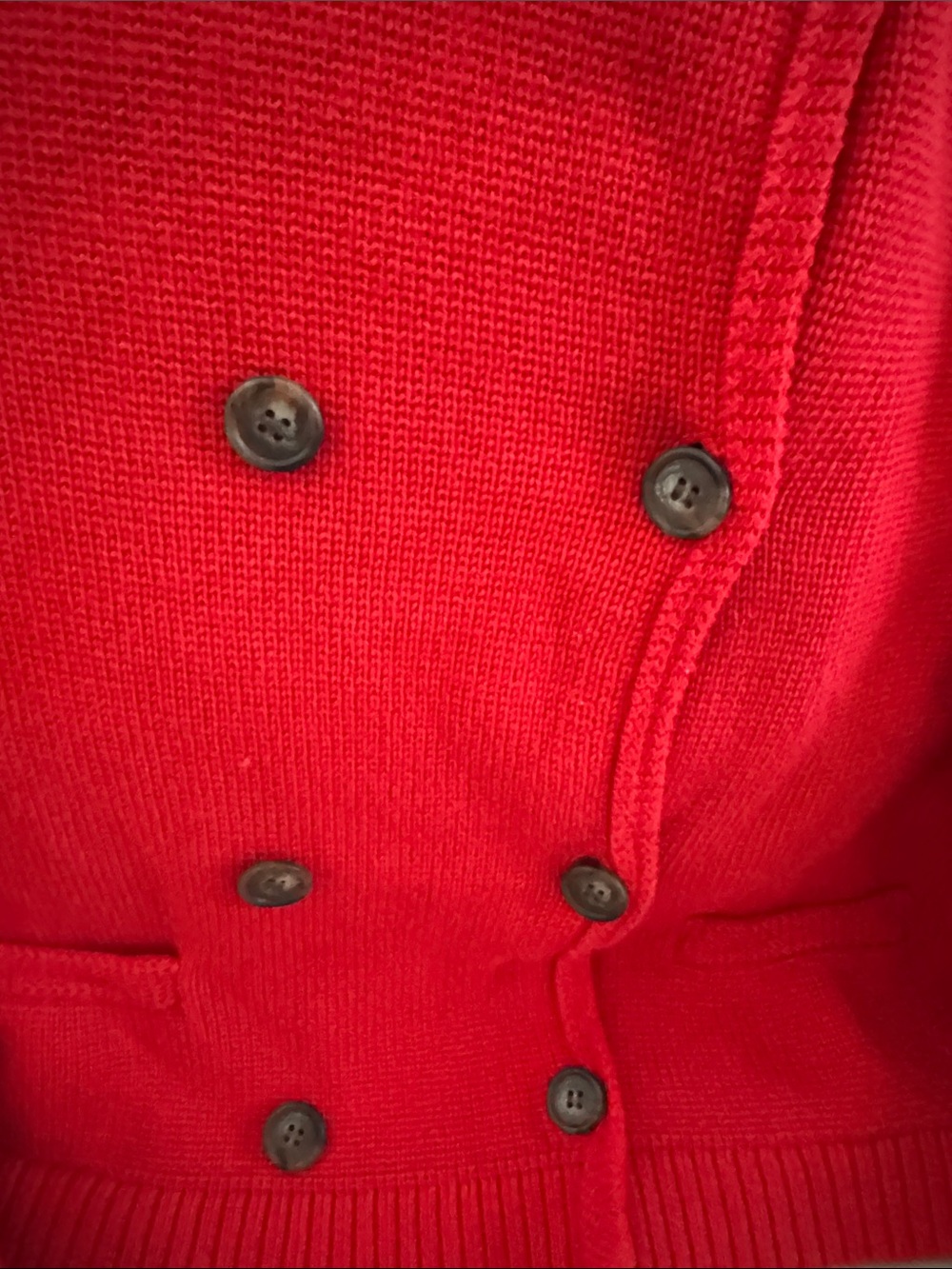 J. Crew Bright Red Double-Breasted Knit Jacket - Picture 4 of 7